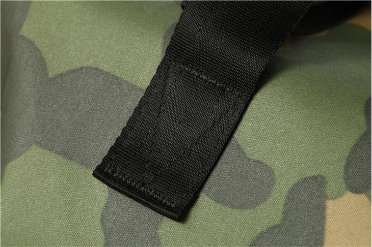 webbing on duffel bag